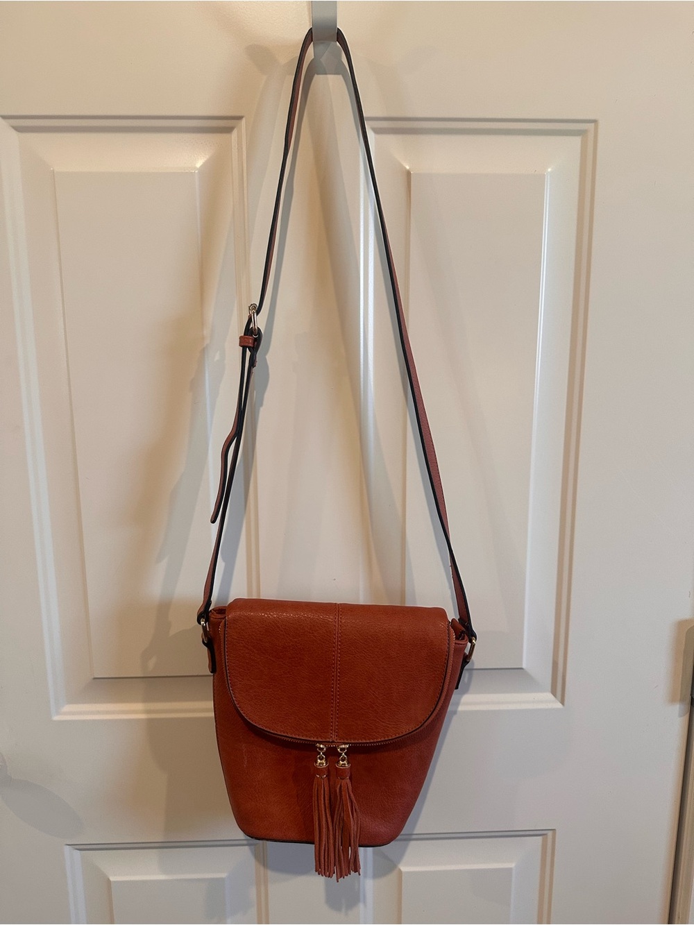 Vegan Leather Brown Crossbody